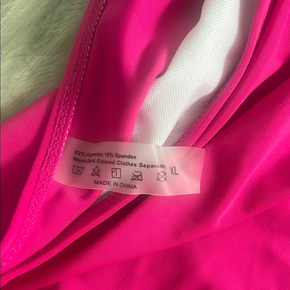 Vibrant Pink High-Waisted Bikini Bottom - Picture 2 of 3